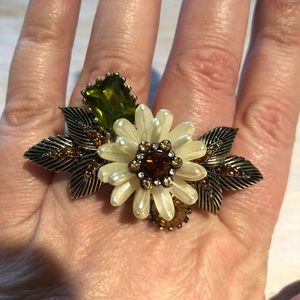 Floral double ring